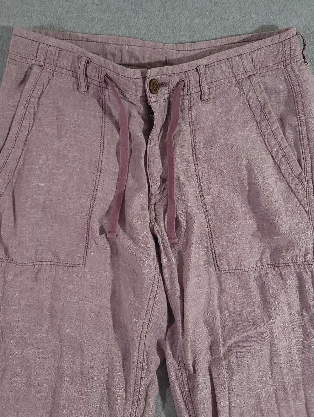 Patagonia Plum Line Pants Mens XS Pink Organic Cotton Straight Hemp Warm Wear
